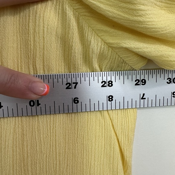 C D Daniels Womans Top Size 2X Yellow‎ Sequin Beaded Flowy Lightweight NWT - Picture 7 of 8